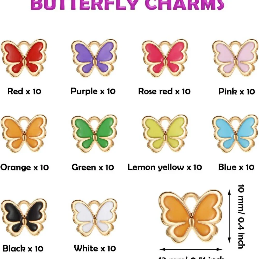 Butterfly Charms for Jewelry Making DIY Supplies - Picture 2 of 7